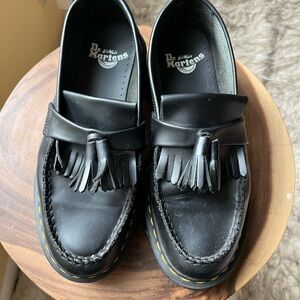 Dr. Martens Black Leather Tassel Loafers